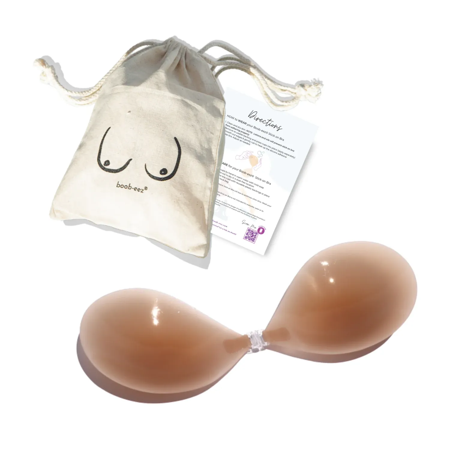 Boob-eez - Silicone Stick-On Bra Medium Tint