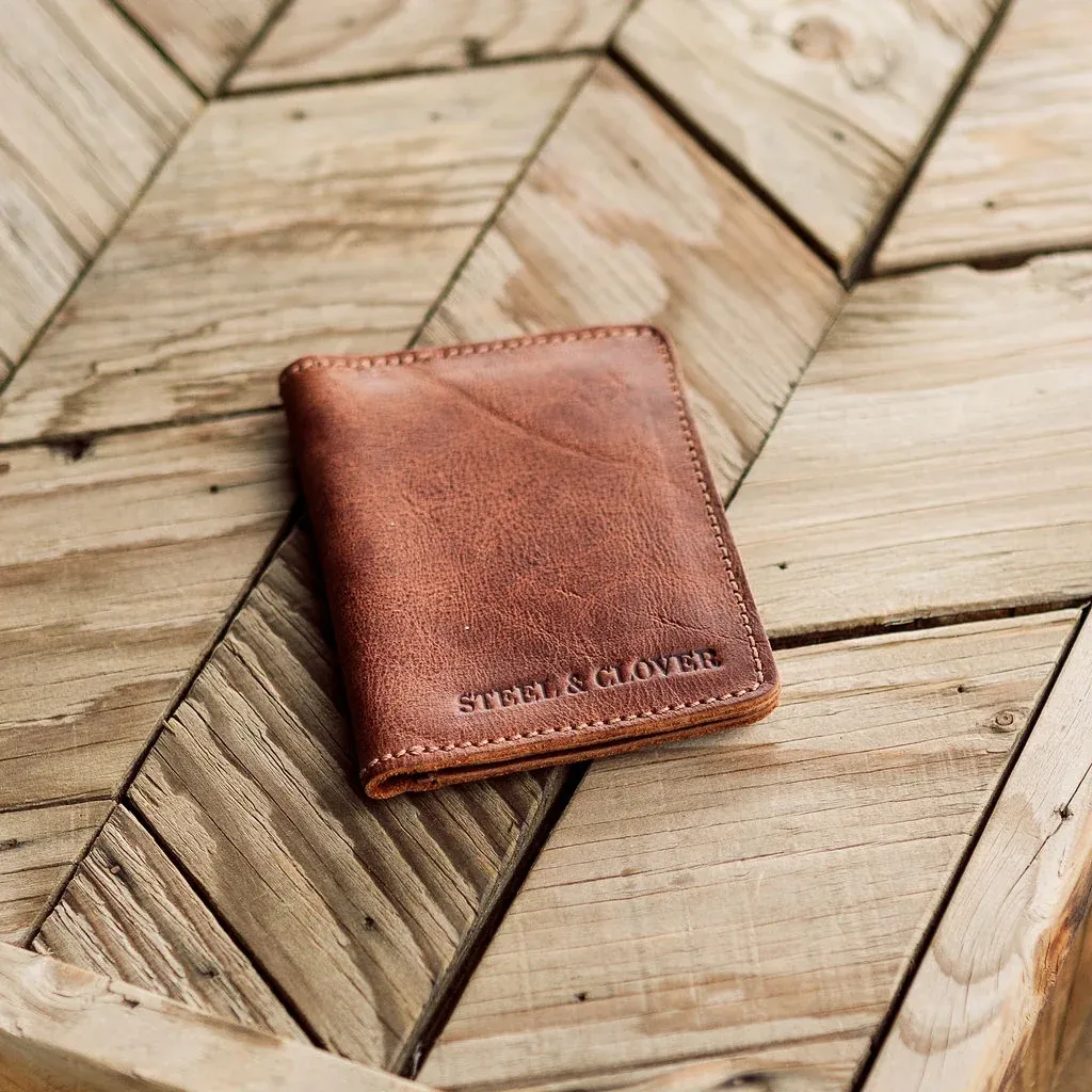 Steel & Clover - Fitzsimmons Leather Wallet, Colour: Hazelnut