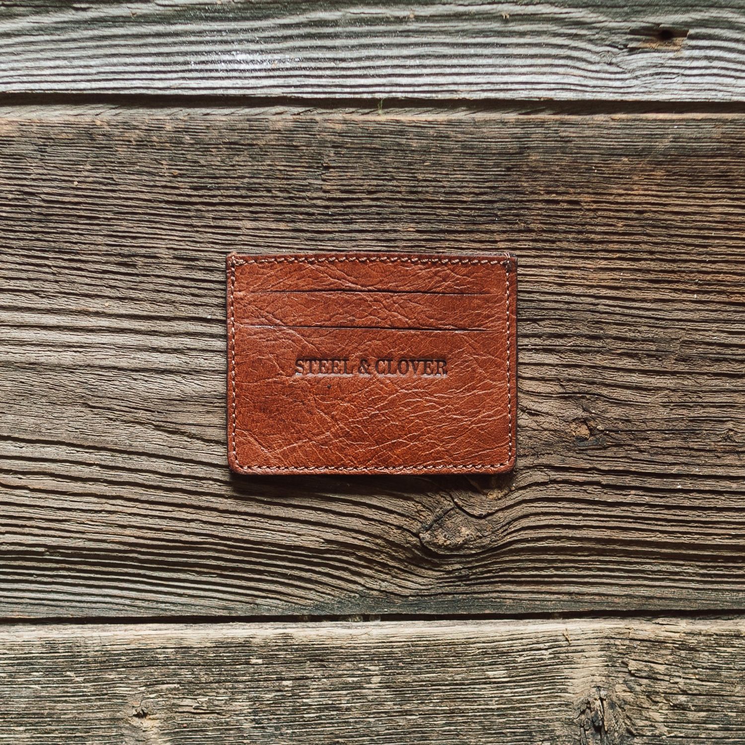 Steel & Clover - Flying Shot Leather Card Wallet Whiskey Steel & Clover - Flying Shot Leather Card Wallet Whiskey