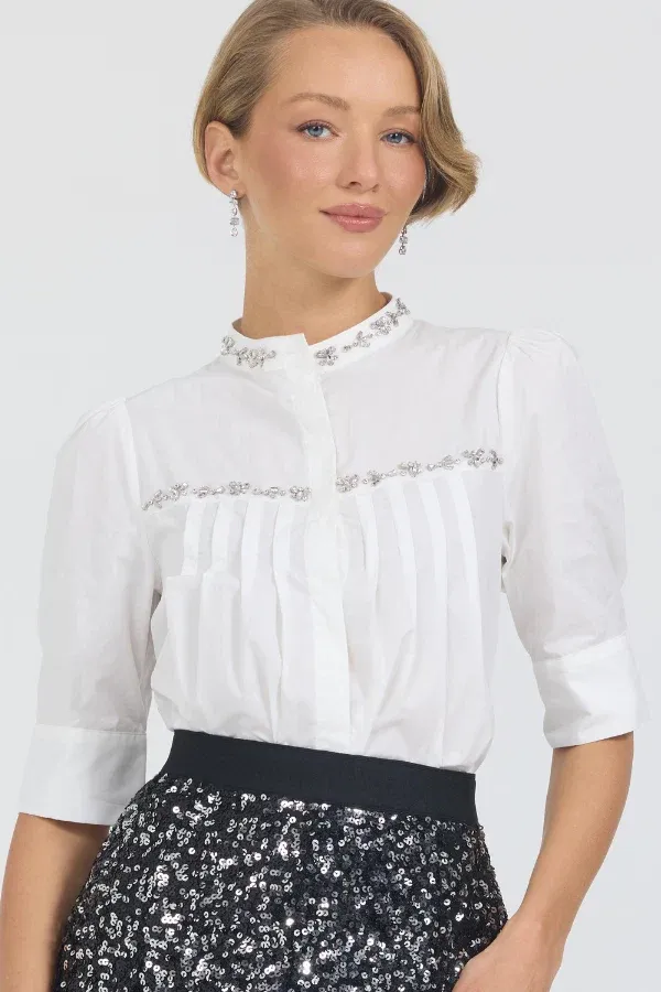 Stellah NYC - Rebecca Top, Colour: White, Size: XS