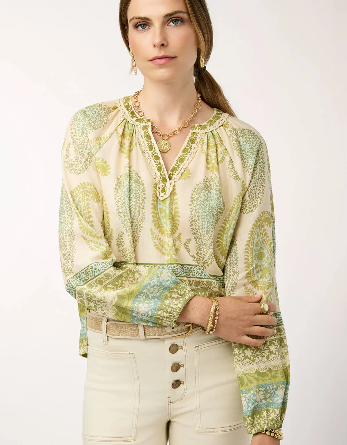 Spartina 449 - Lilith Blouse Heritage Boho Paisley Spartina 449 - Lilith Blouse Heritage Boho Paisley