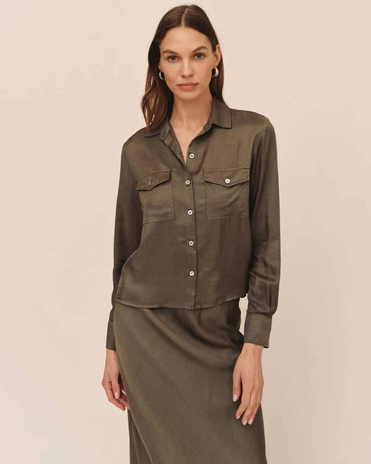 Bella Dahl - Utility Crop Button Down Shirt