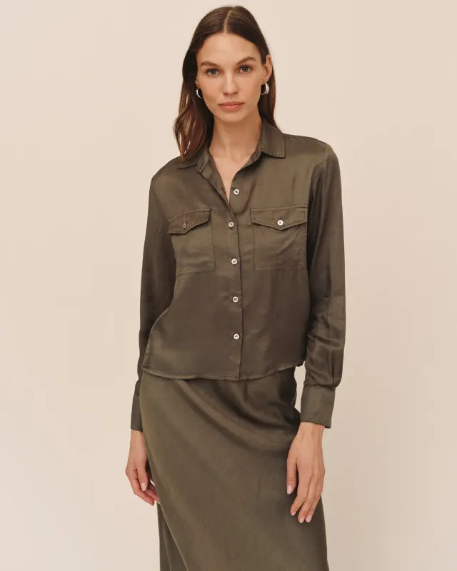 Bella Dahl - Utility Crop Button Down Shirt