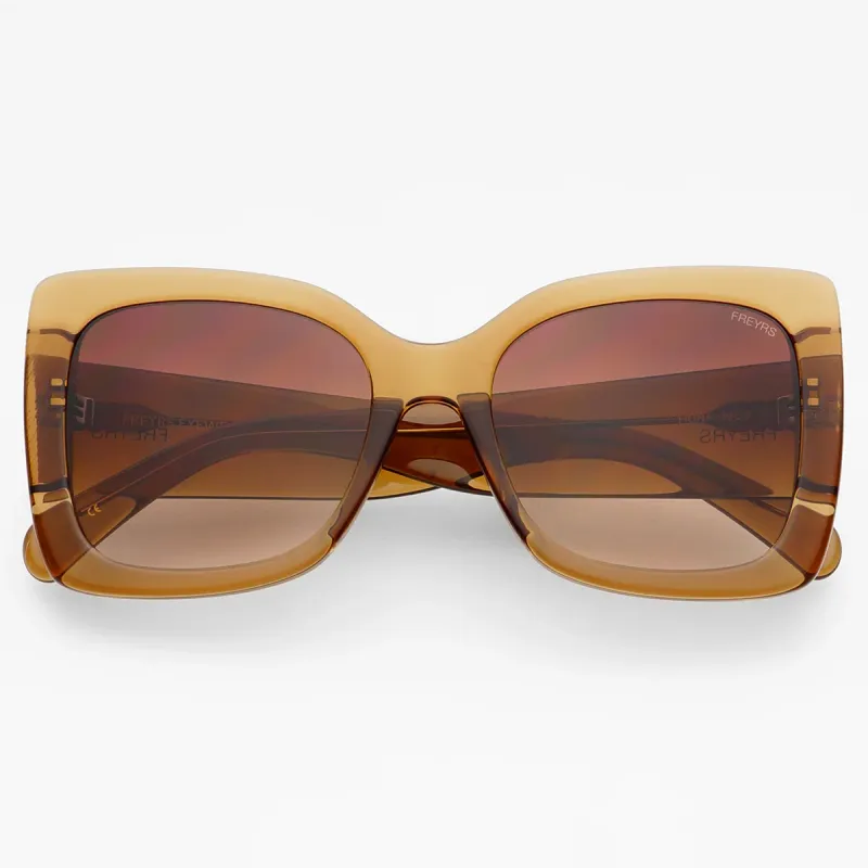 FREYRS - Fiona Oversized Sunglasses Brown