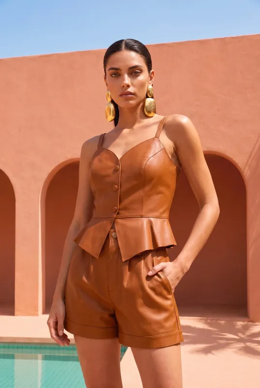 Lisa Maree - Harley Leather Peplum Top