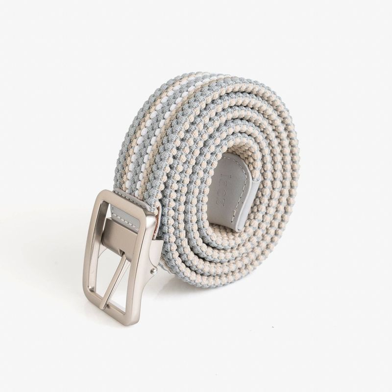 Laez - Reversible Belt Light Gray Striped
