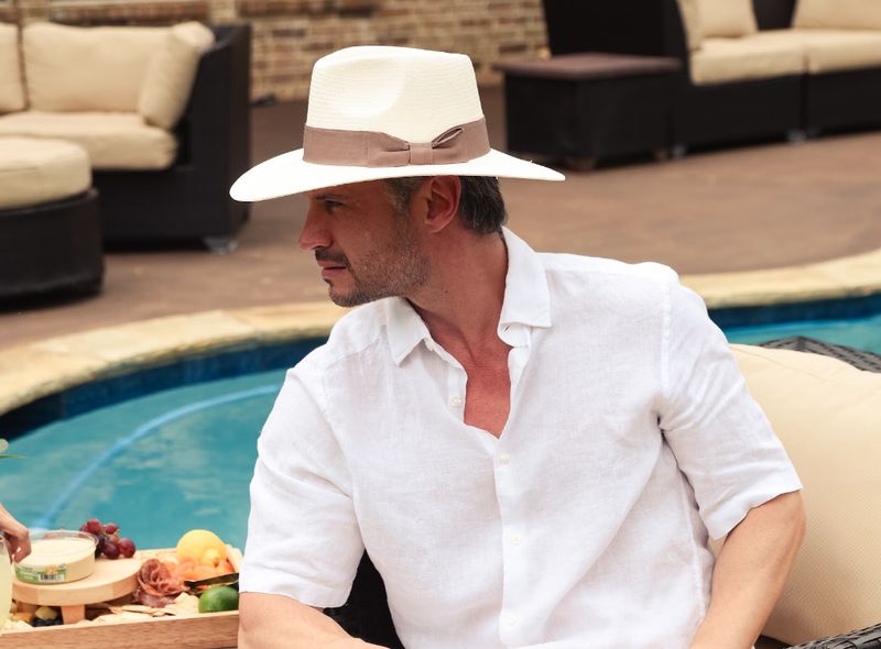 Straw Outback Wide Brim Sun Hat - Style Lennox