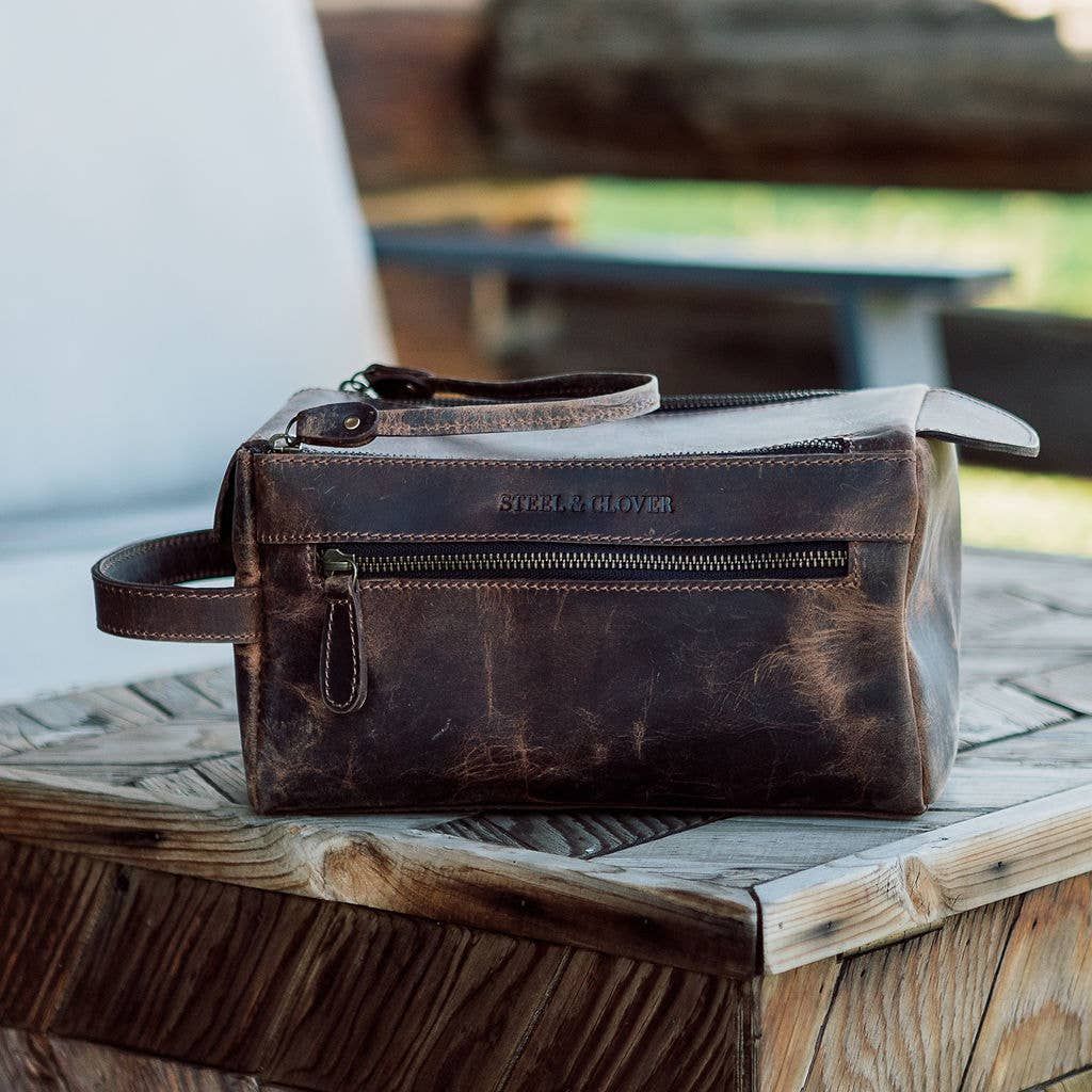 Range Road 30 Dopp Kit, Color: Hunter Brown