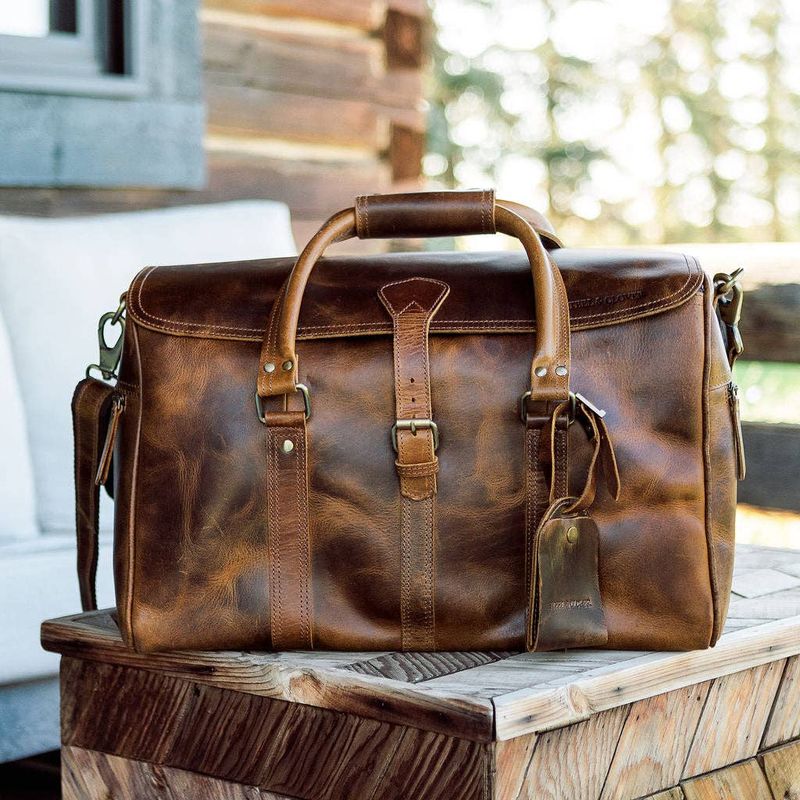 Glen Leslie Leather Duffle Bag