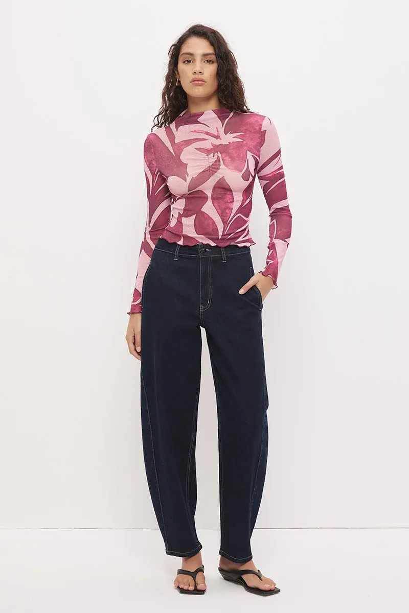 MON RENN - Peta Mock Neck Top