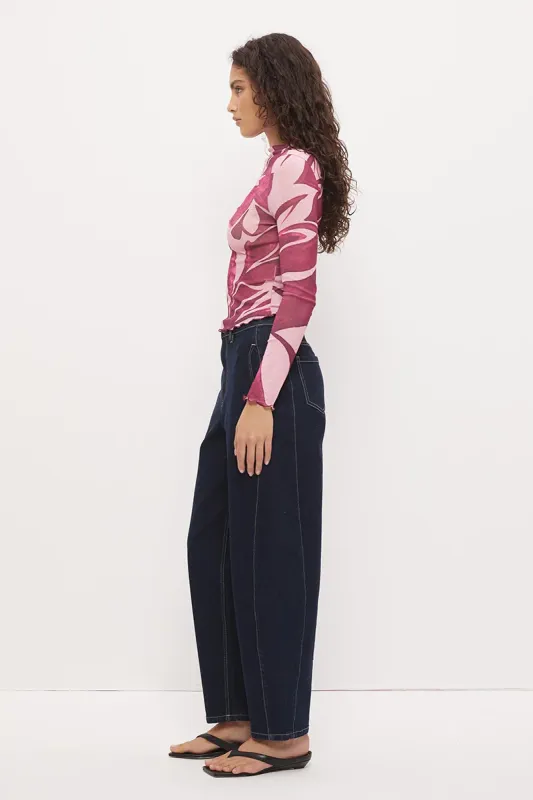 MON RENN - Peta Mock Neck Top