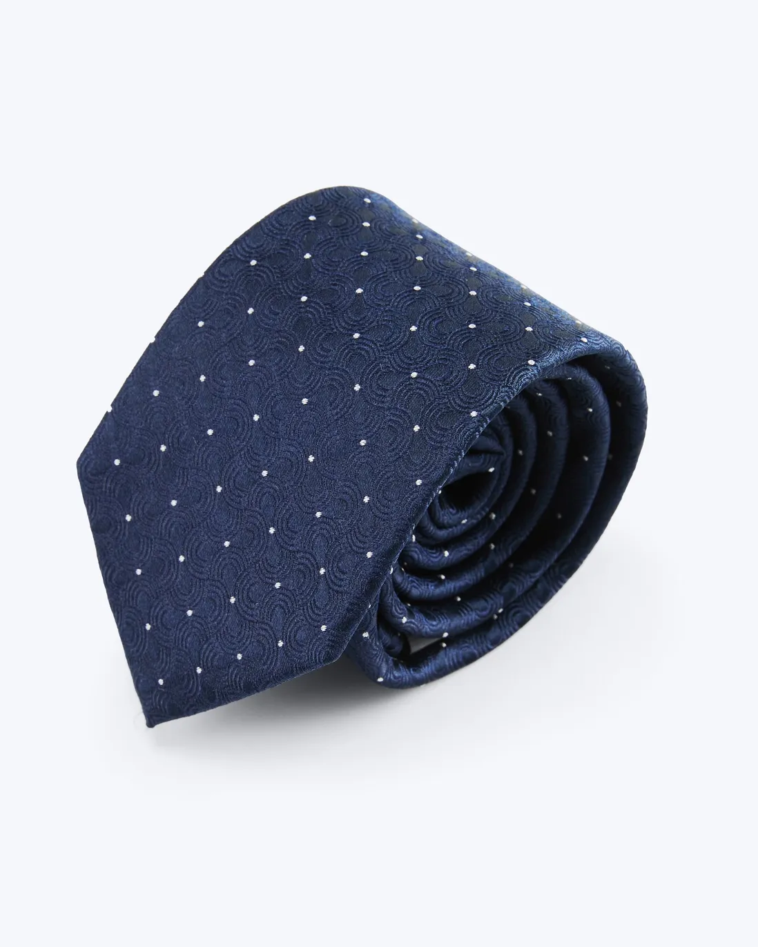 Knottery &amp; Co. - Seigaiha Silk Jacquard Tie Blue
