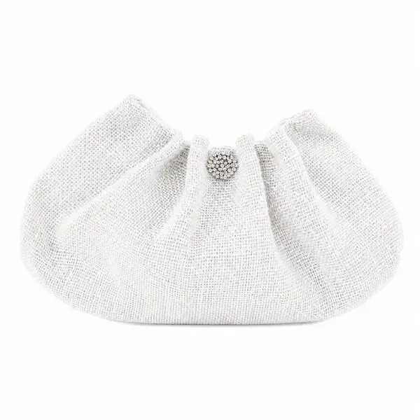 Leo Accordion Jute Pouch, Color: White