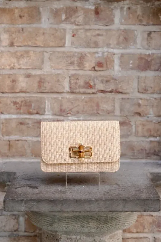 Lilly Clutch Bamboo Toggle Natural