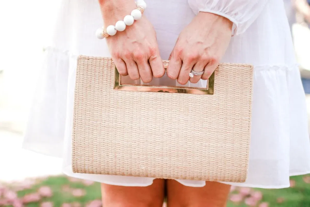 Chloe Straw Clutch