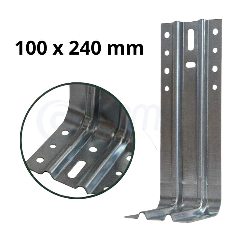 Montážní úhelník SILISTO 100×240 mm, pozinkovaný, plech 2 mm