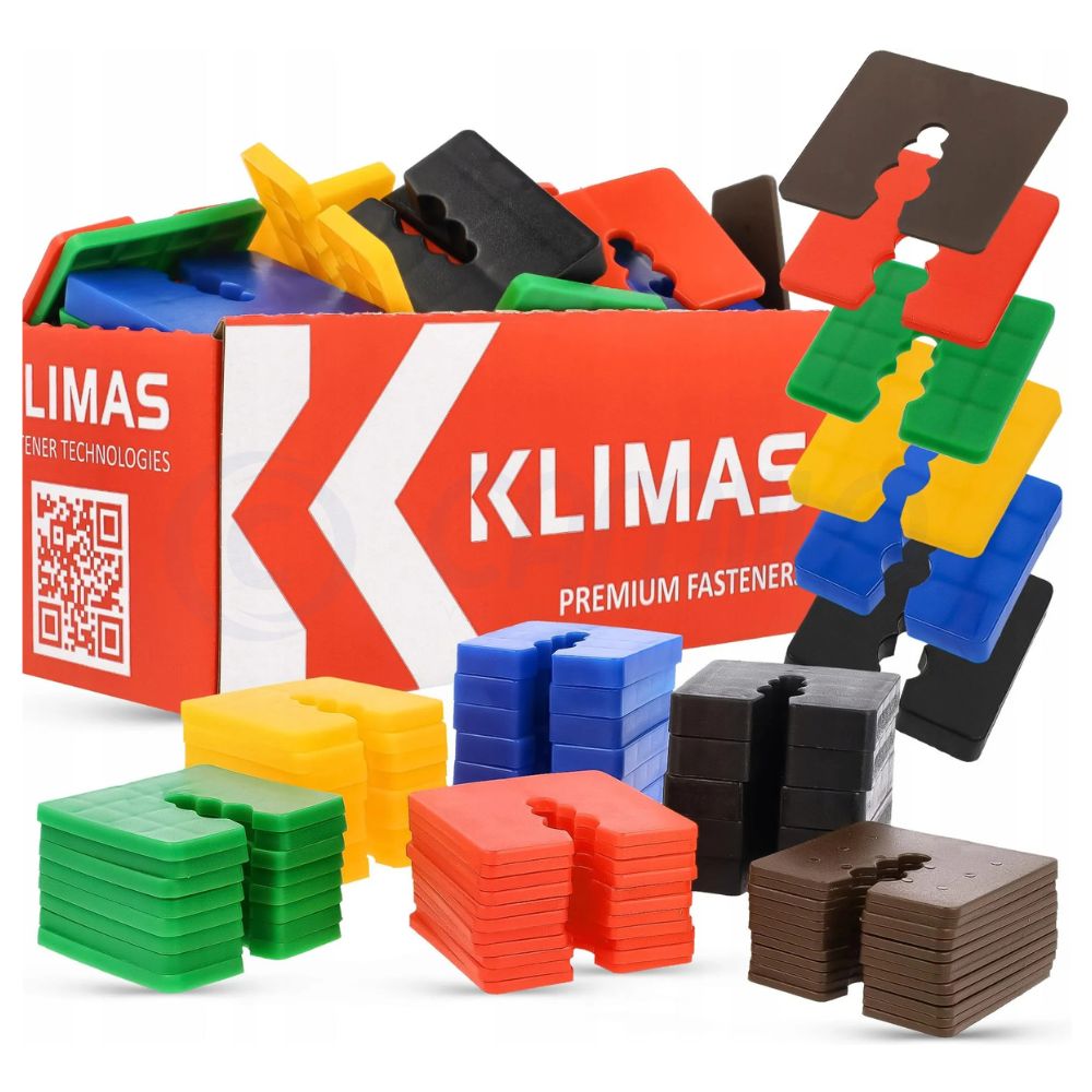 Leveling Spacer Pads 2–10 mm 300 pcs Klimas Wkręt-met