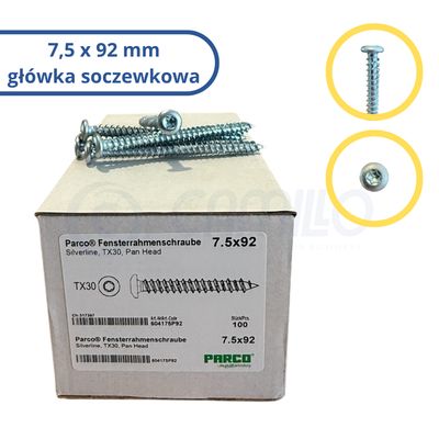 Parco Frame Screw 7.5×92 mm Pan Head 100 pcs