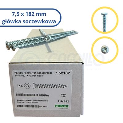 Parco Frame Screw 7.5×182 mm Pan Head 100 pcs