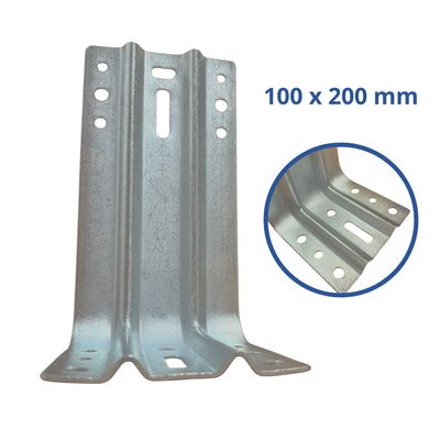 Mounting Bracket SILISTO 100×200 mm, Galvanized, Steel Sheet 2 mm