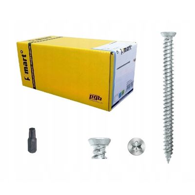 Smart PGB Frame Screw 7.5×112 mm Countersunk Head 100 pcs + TORX T30 Bit