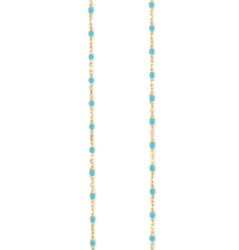 Ladies necklace with turquoise accent