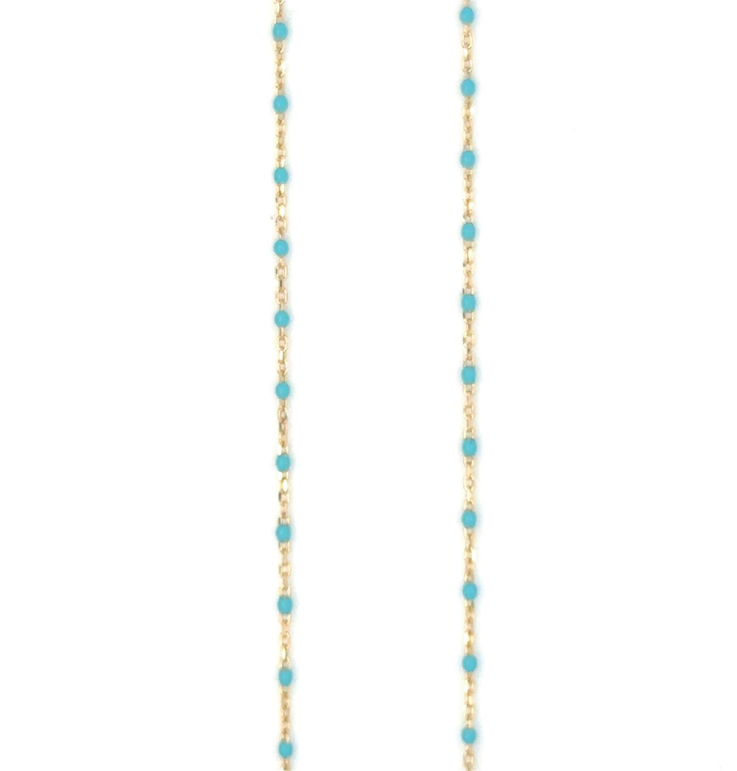 Ladies necklace with turquoise accent