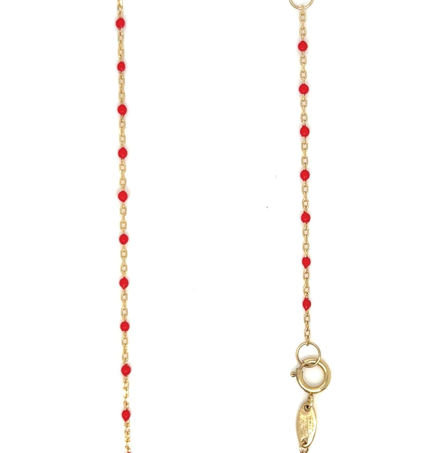 Ladies necklace with red accent