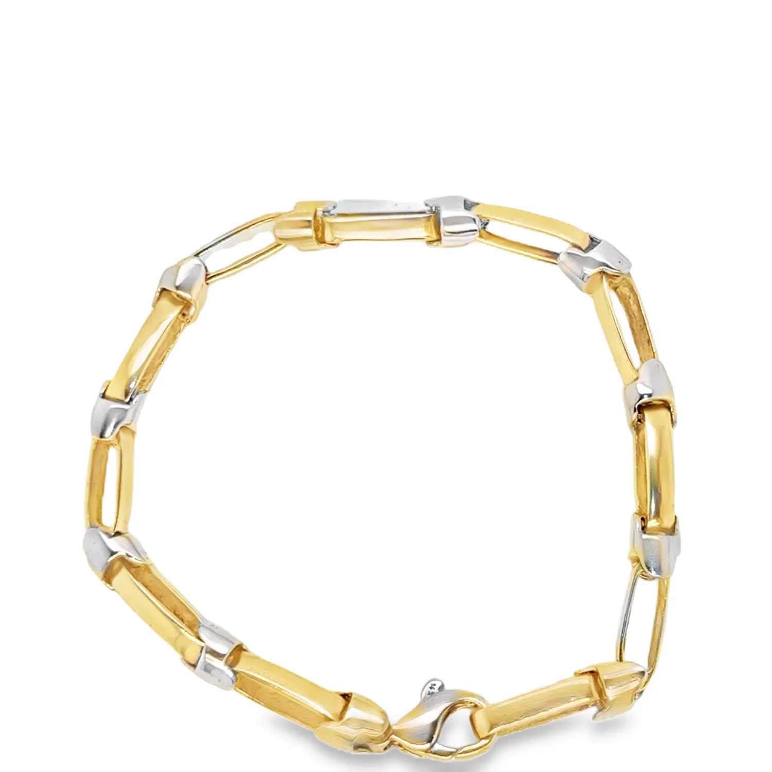 RECTANGULAR  BAR LINK CHAIN BRACELET