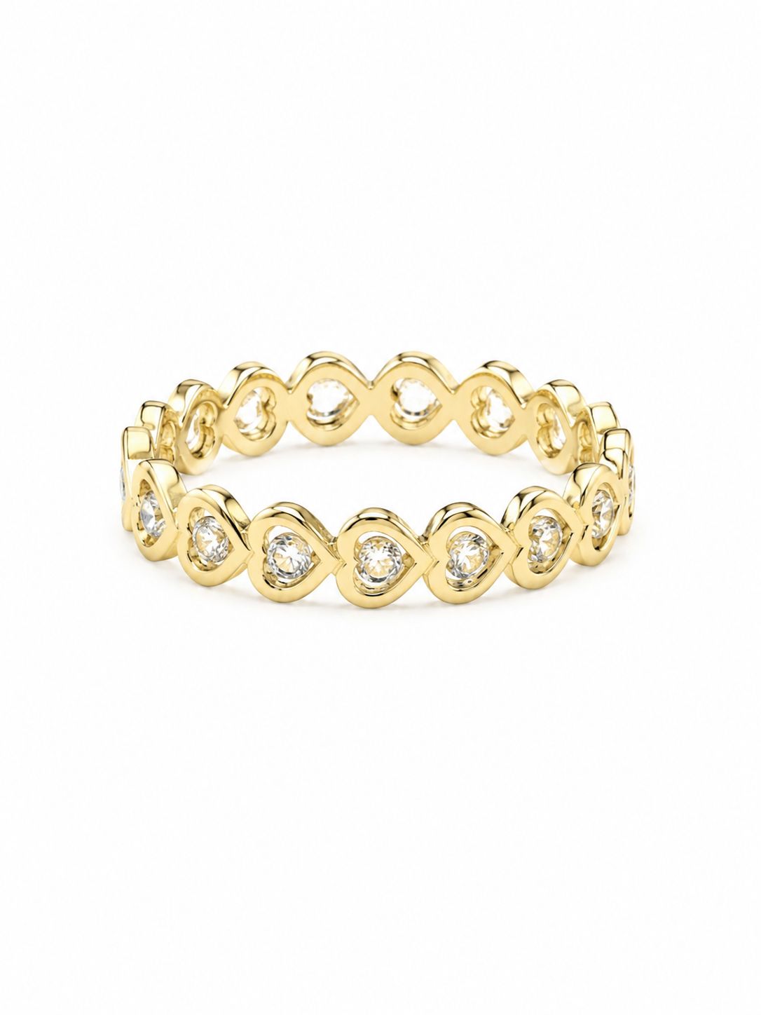 Heart Bezel Band Ring