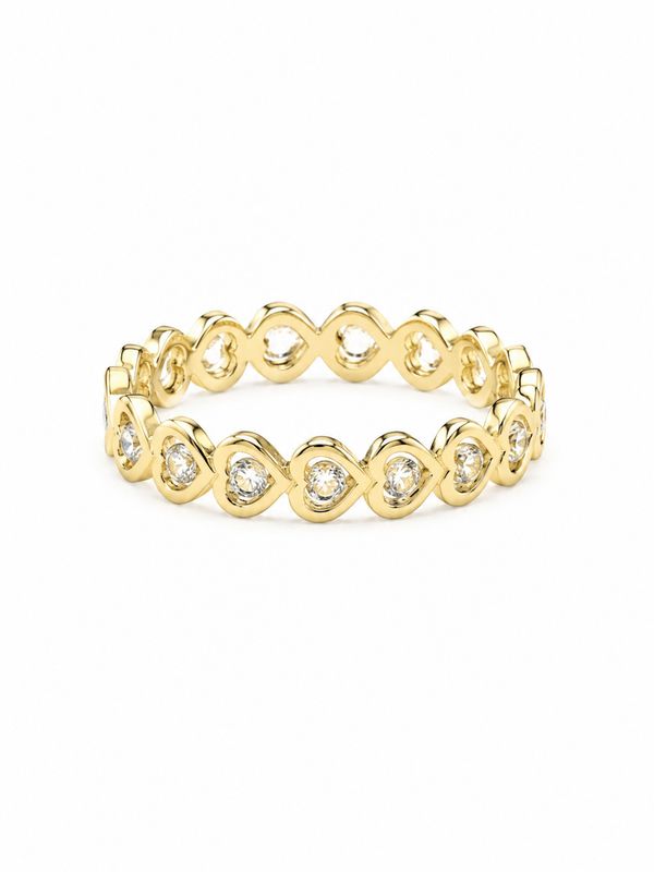 Heart Bezel Band Ring Heart Bezel Band Ring