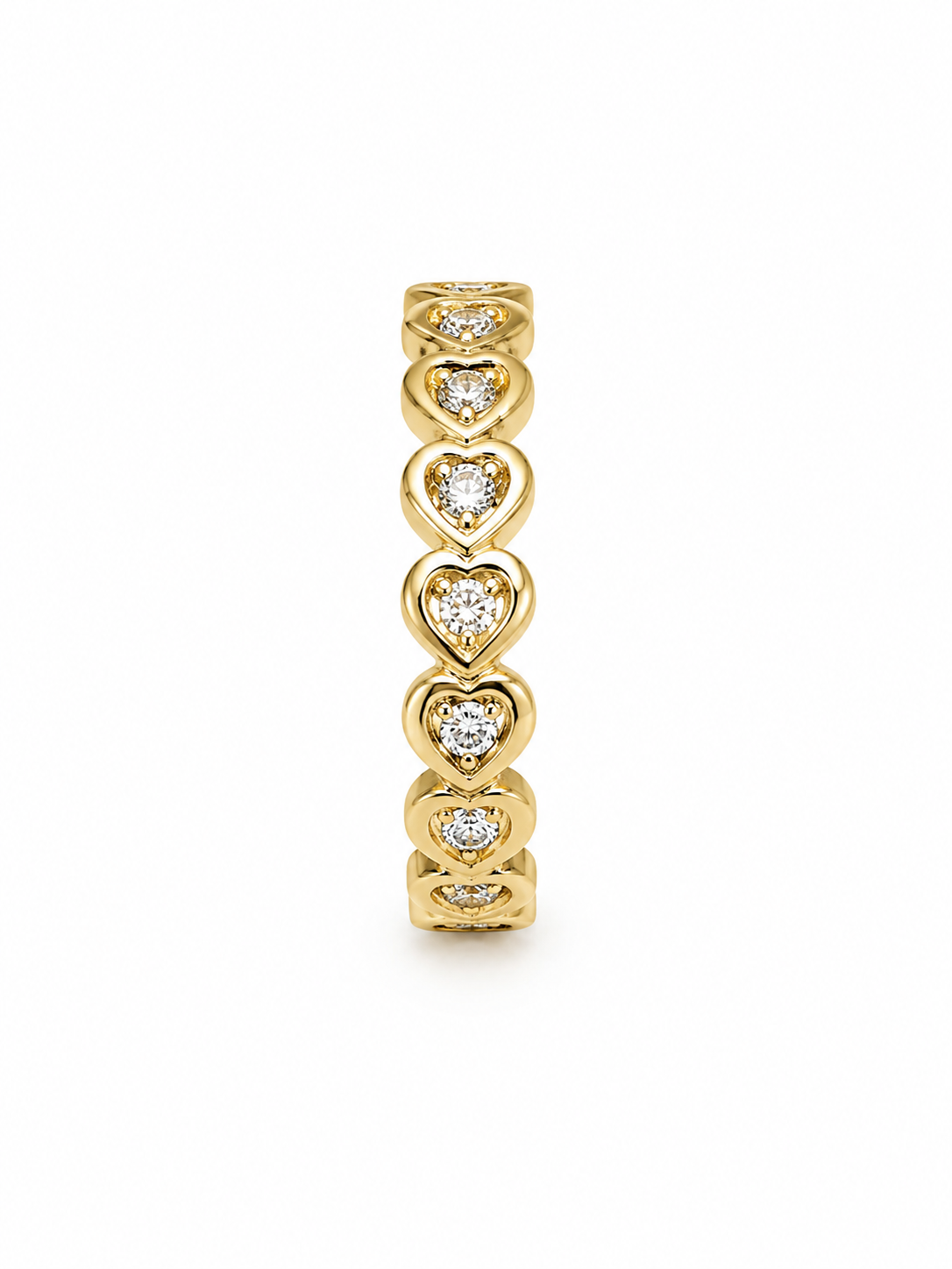 Heart Bezel Band Ring