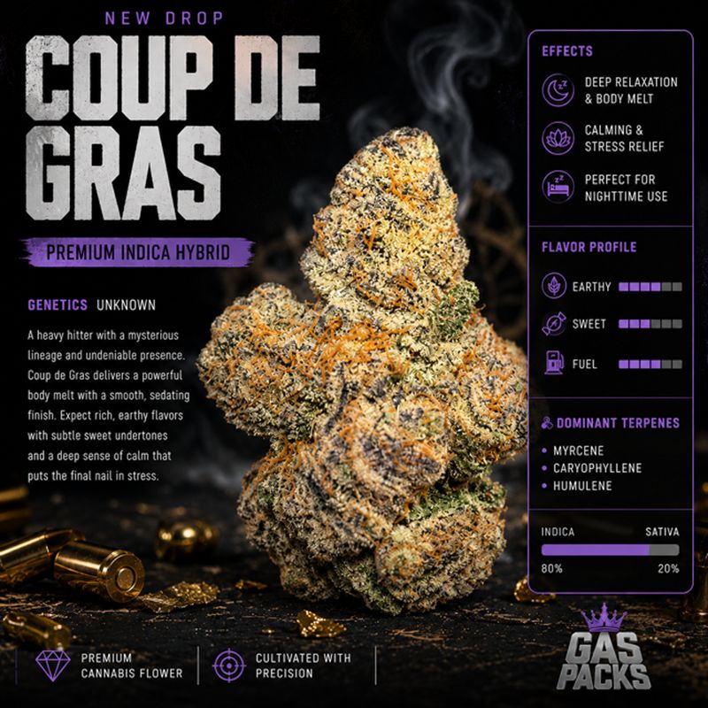Gas Packs Exotic Hemp Flower | Coup de Gras 3.5g