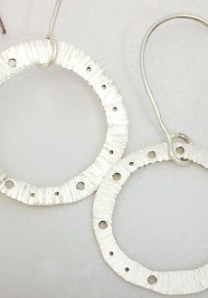LeMair Sterling Silver Earrings with Yiddish Message