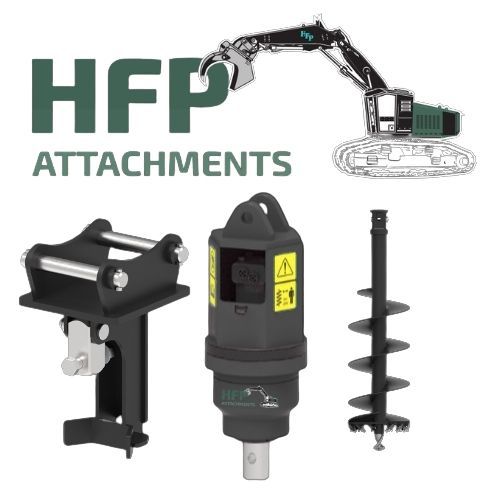 Auger drive HFP3500 series with double pin cradle hitch – suits 2.5 to 4.5 tonne with a flow of 30-68 Lpm