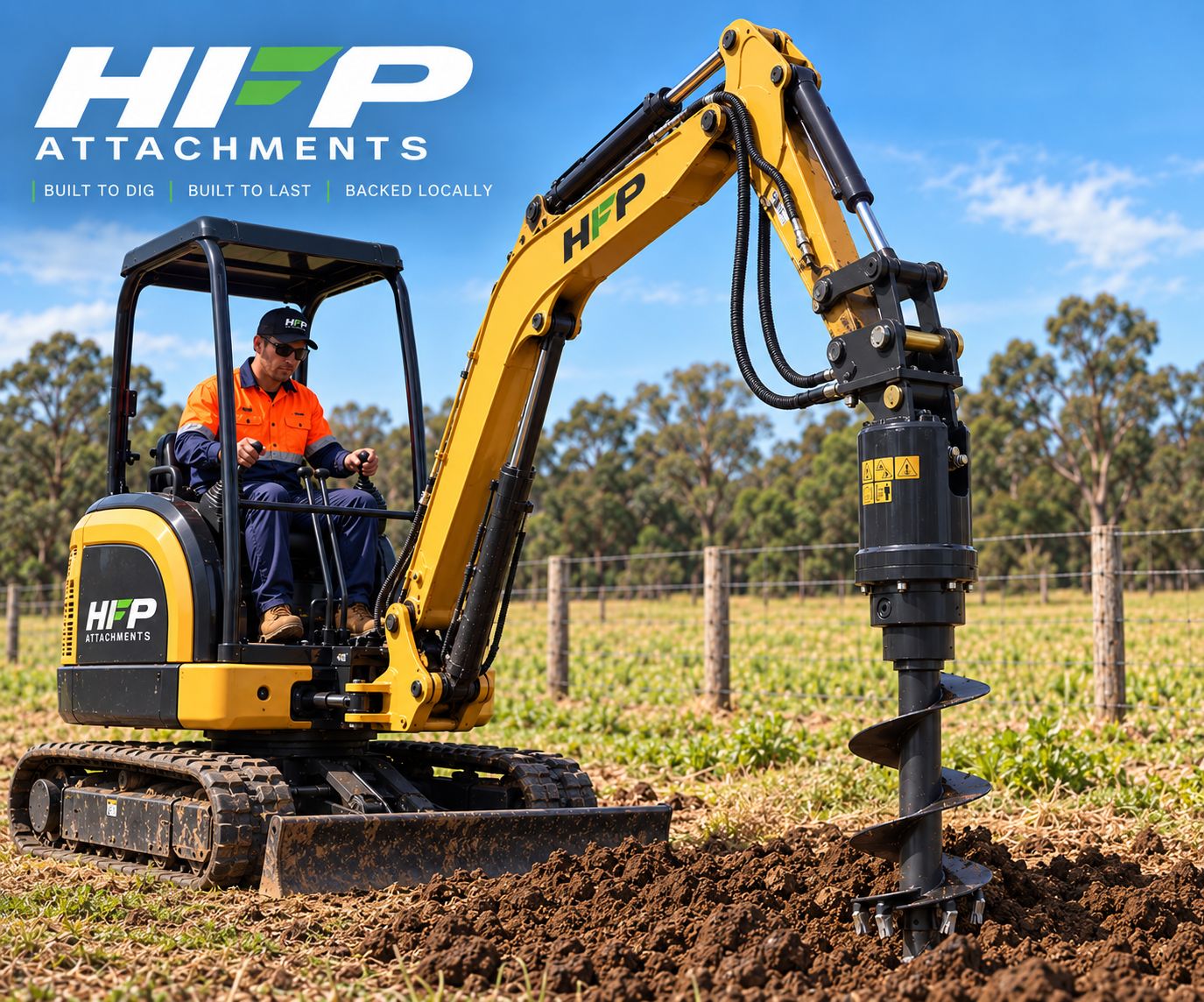 HFP2000 Hydraulic Auger Drive – 1–1.5T Excavators