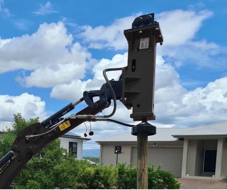 Heavy Duty Post Rammer & Rock Breaker 68mm Tool – $9,490 inc GST | 4.5 to 6.5 Ton Excavators with 45mm Pins Heavy Duty Post Rammer & Rock Breaker 68mm Tool – $9,490 inc GST | 4.5 to 6.5 Ton Excavators with 45mm Pins