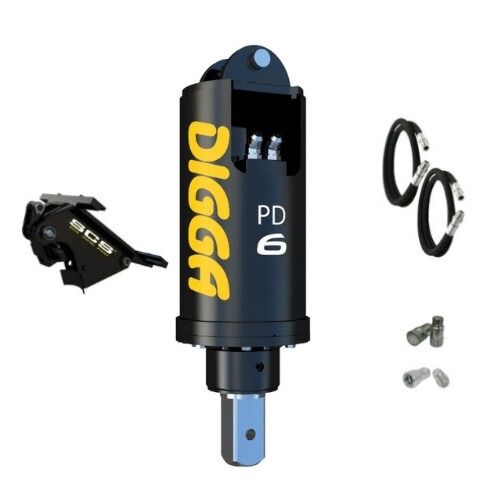 Digga PD8HF-5 High Flow Auger Drive Packages – 5 to 10 Ton Excavators – 75mm Square Drive