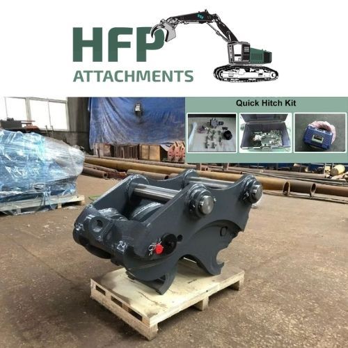 HFP Hydraulic Quick Hitch with Safety Pin – 25mm Pin Mini Excavators