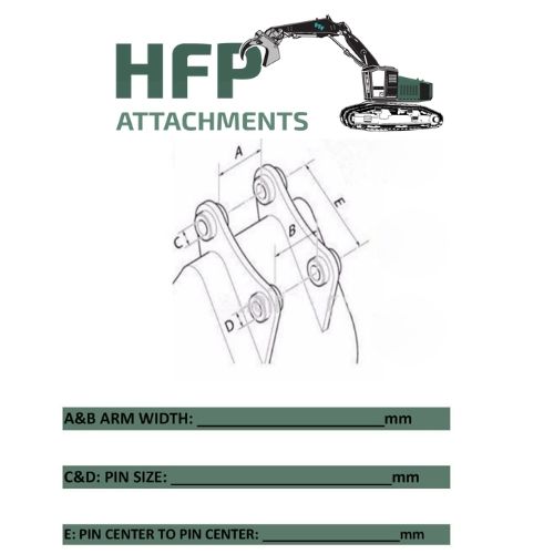 HFP Hydraulic Rotary Demolition Grapple | 8–10 Ton Excavators | 55mm Pins