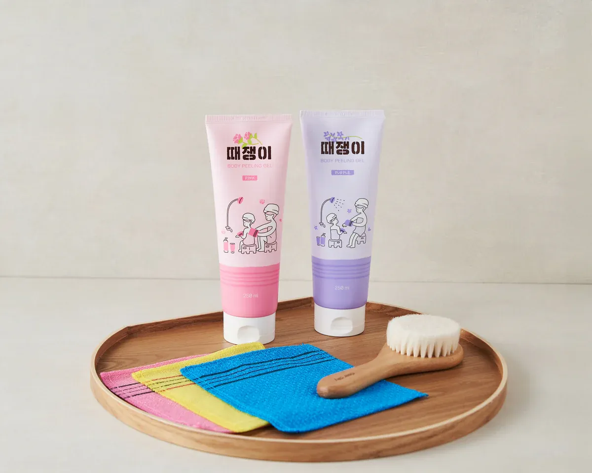 Tae Jaeng Yi Face and Body Exfoli ating Gel (250 ml) 1 Rose + 1 Lavender