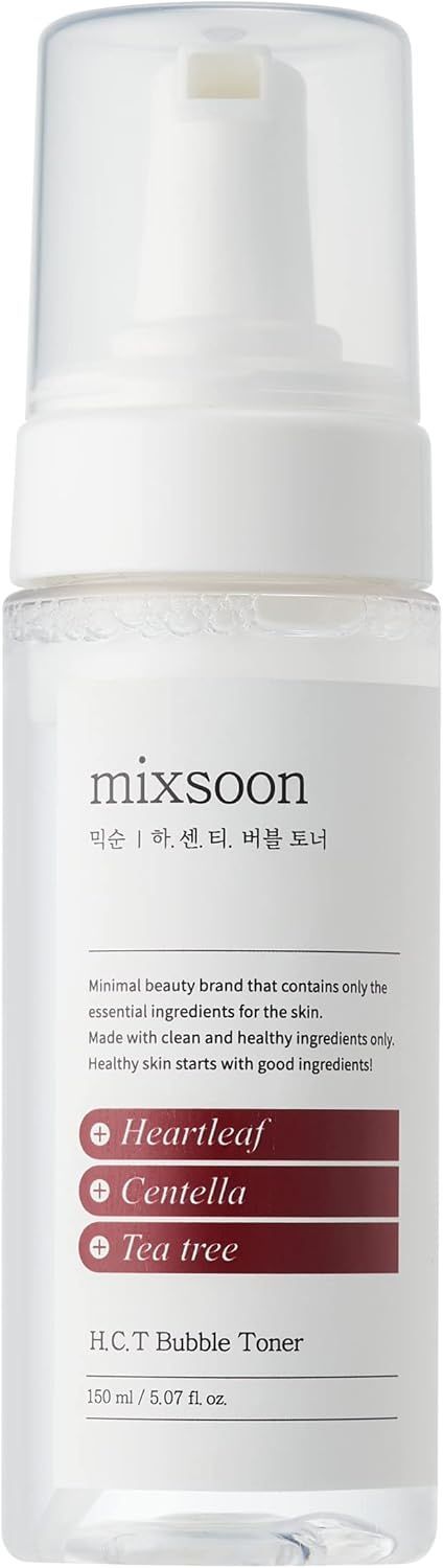 mixsoon H.C.T. Bubble Toner - Heartleaf, Centella Asiatica, Tea Tree for Soothing