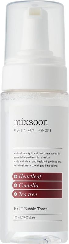 mixsoon H.C.T. Bubble Toner - Heartleaf, Centella Asiatica, Tea Tree for Soothing