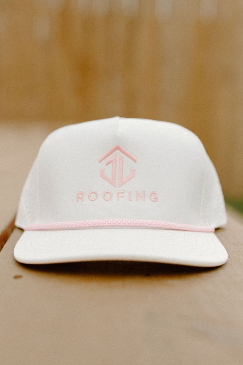 White and Pink Snapback Hat