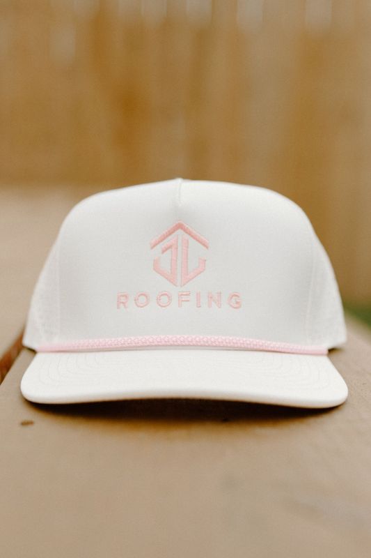White and Pink Snapback Hat