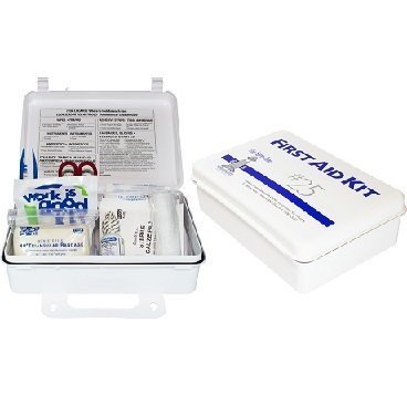 25 Man First Aid Kit with Eye Wash Case