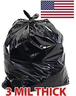 3-Mil Black Contractor Trash Bags 42gl - (50ct)