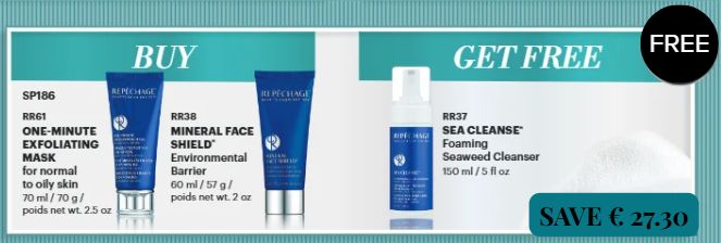 Buy a One-Minute Exfoliating Mask and a Mineral Face Shield® and Get a Sea Cleanse® Foaming Seaweed Cleanser FREE
