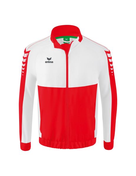 Erima Six Wings Präsentationsjacke Kinder rot/weiß, Größe: 128