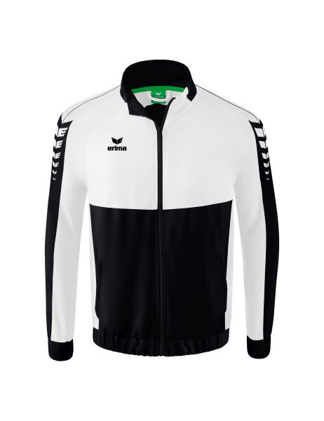 Erima Six Wings Präsentationsjacke Kinder schwarz/weiß, Größe: 128